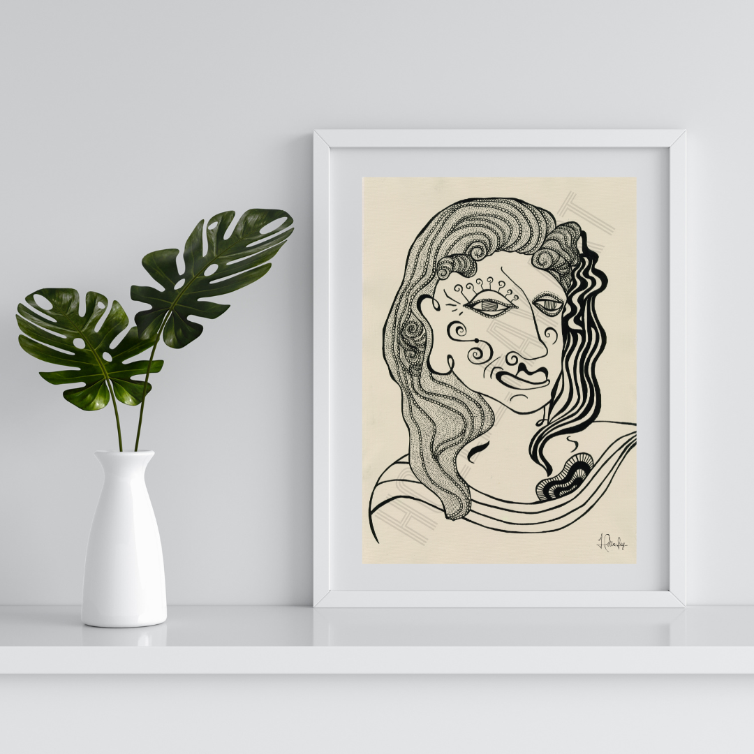 Abstract representation of Big Ammachi, the 'Big Little Mama' from 'The Covenant of Water,' capturing the essence of lifelong dedication and wisdom.