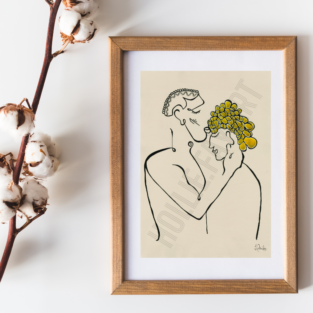 Abstract art print titled 'Eternal Devotion,' featuring a beige background and black lines symbolizing enduring love and commitment, available individually or as part of a 3-piece collection.